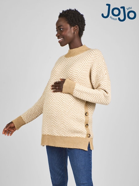 Jojo Maman Bébé Turtle Neck Maternity & Nursing Jumper (B72099) | €68