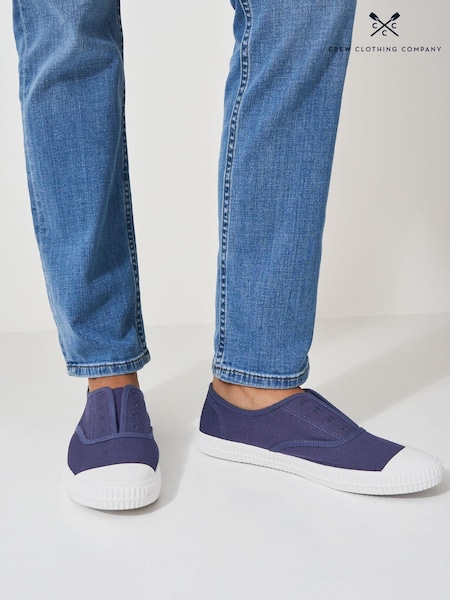 Crew Clothing Blue Lucy Laceless Trainers (B72229) | AED122