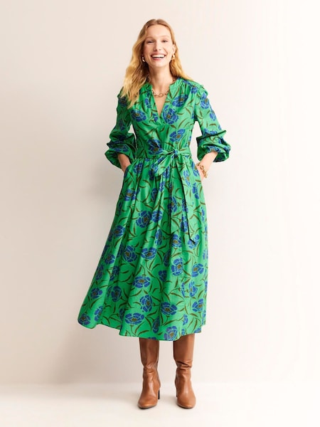 Boden Green Jen Cotton Midi Dress (B72315) | €79