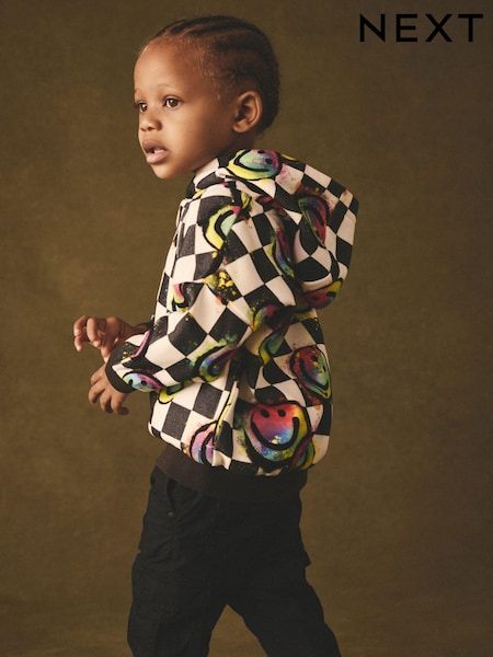 Checkerboard All Over принт - Jersey Hoodie (3mths-7yrs) (B72462) | 535 грн - 618 грн