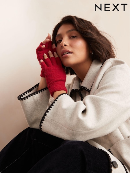Red Fingerless Gloves (B72463) | €8