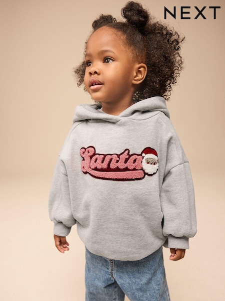 Grey Santa Hoodie (3mths-7yrs) (B72559) | AED42 - AED49