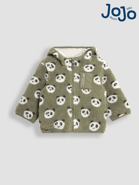 JoJo Maman Bébé Stone Panda Lined Teddy Fleece (B72687) | €48