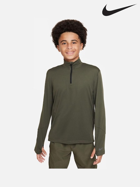 Nike Cargo Khaki Multi Dri-FIT UV Long Sleeve 1/2-Zip Top (B72804) | €23