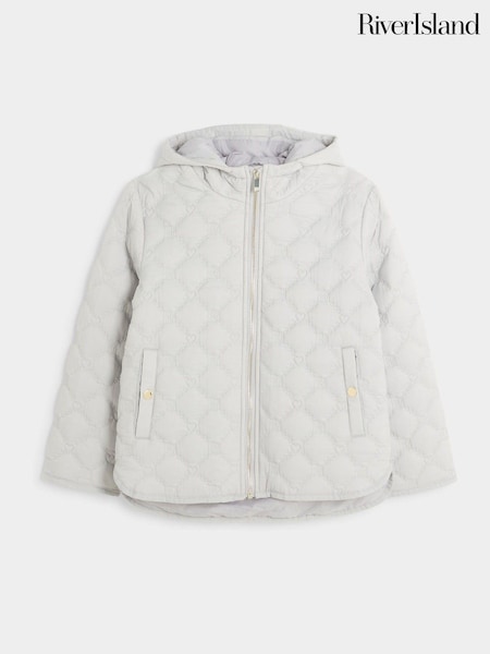 River Island Grey Girls Lightweight Padded Coat (B72919) | €47