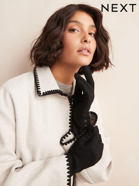 Black Wool Blend Gloves 1 Pack (B72944) | €24