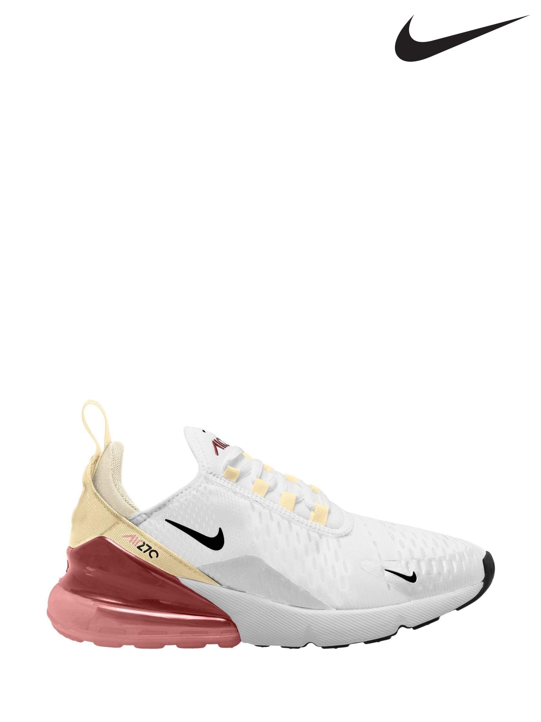 Womens nike air max 270 pink and white hot sale
