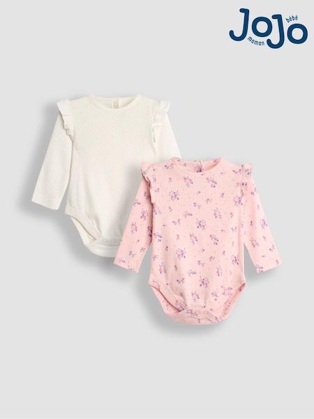 JoJo Maman Bébé Floral Pointelle Bodies 2 Pack (B73173) | 34 €