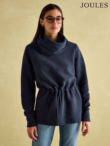 Joules Willow Navy Cowl Neck Sweatshirt (B73281) | R$ 640