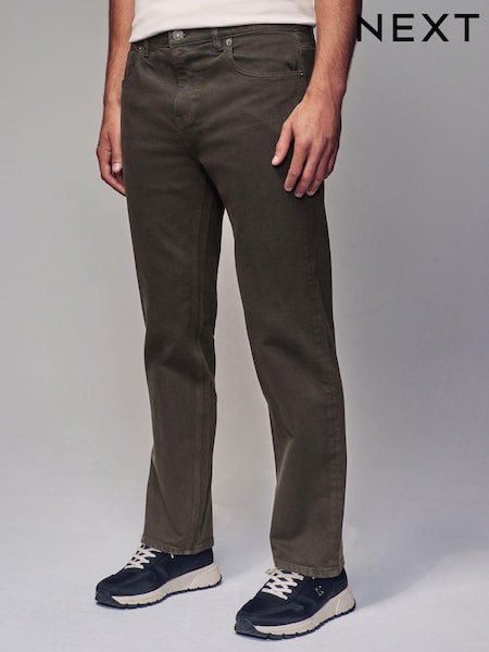 Dark Brown Straight Fit Vintage Stretch Authentic Jeans (B73346) | €7