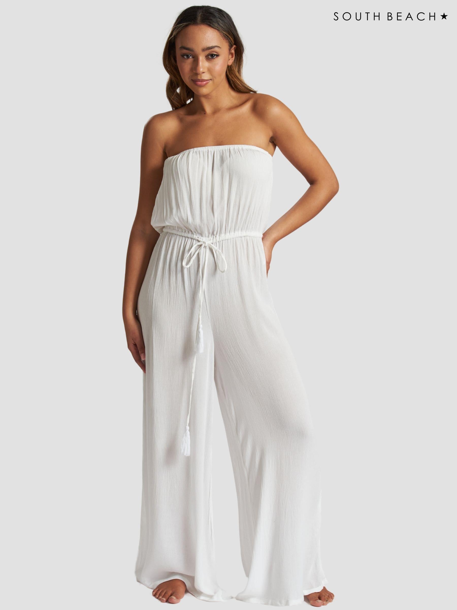Women s Jumpsuit South Beach White Jumpsuitsandplaysuits Next Luxembourg