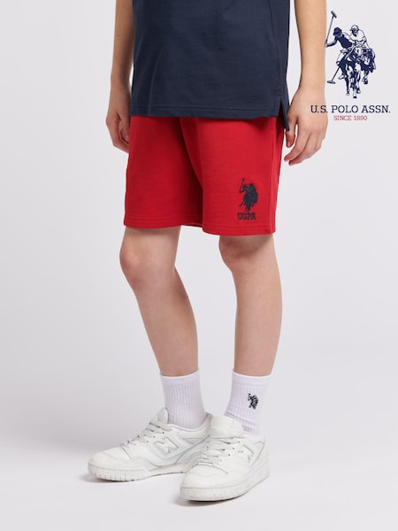 Rojo - U.S. Polo Assn. Boys 100% Cotton Player 3 Sweat Shorts (B73384) | 50 € - 59 €