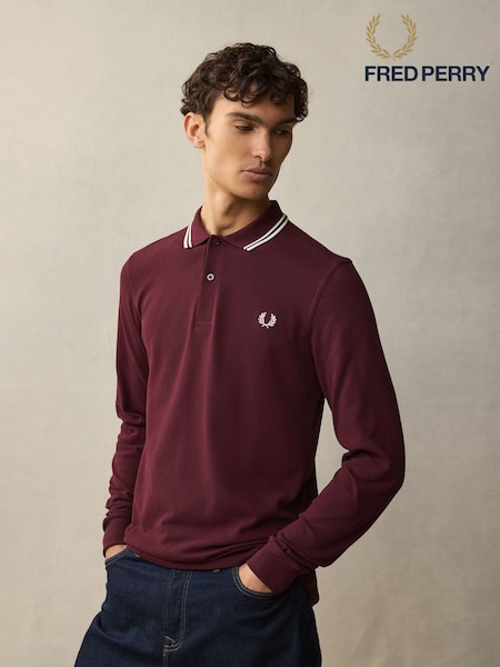 Fred Perry Long Sleeve Twin Tipped Polo Shirt (B73394) | $157