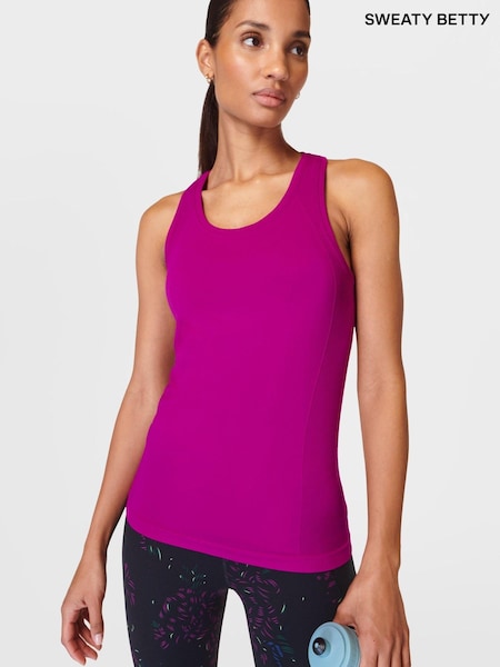 Fusion Purpuriu Magenta - Maiou fără cusături Sweaty Betty Athlete Workout (B73465) | 143 LEI