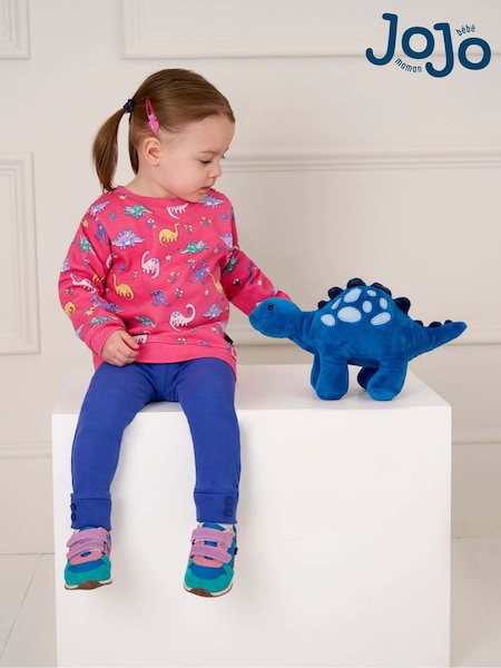 JoJo Maman Bébé Pink Dino Sweatshirt And Leggings Set (B73468) | €18.50