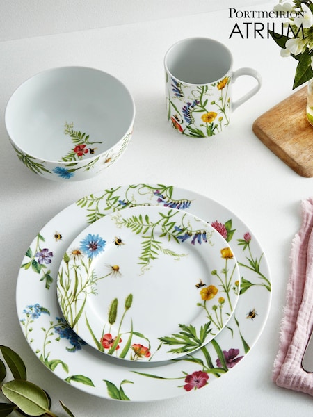 Portmeirion White Bumble Bee Dinner Set 16 Piece (B73469) | €102