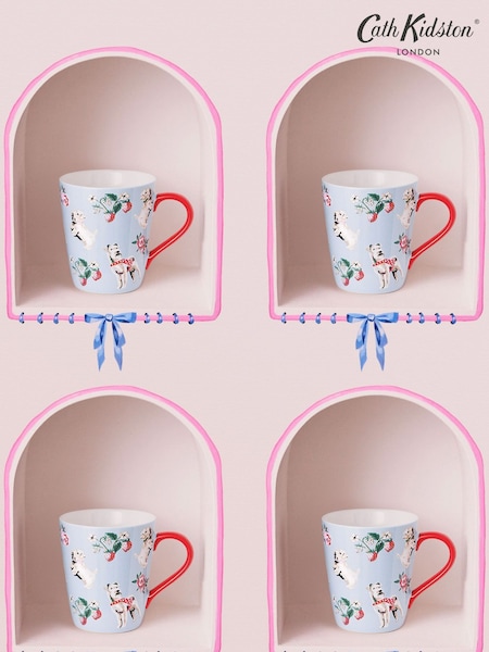Cath Kidston Blue Red Stanley Mugs Set of 4 (B73513) | €54