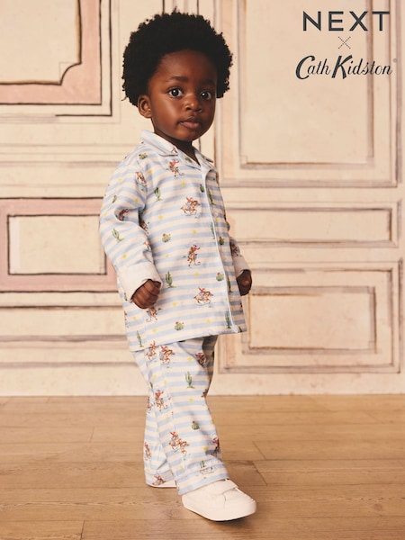 Cath Kidson Blue/White Cowboy Single Button Through Pyjamas (B73514) | R$ 195 - R$ 255