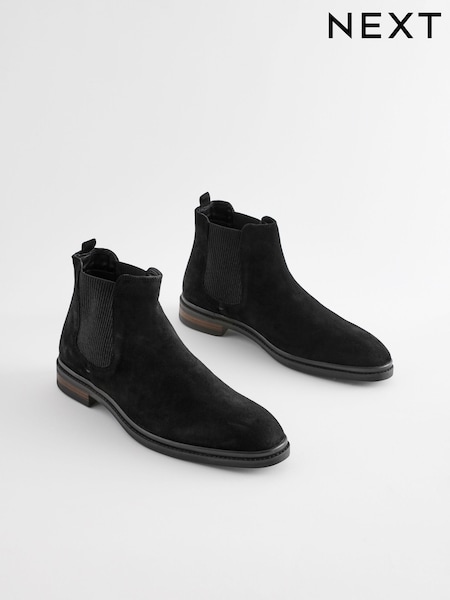 Svart - Suede Chelsea Boots (B73696) | kr950