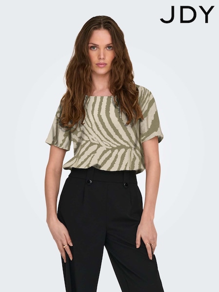 JDY Zebra Print Woven Short Sleeve T-Shirt (B73730) | 8 €