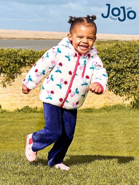JoJo Maman Bébé Cream Cherry Teddy Fleece (B73735) | AED175