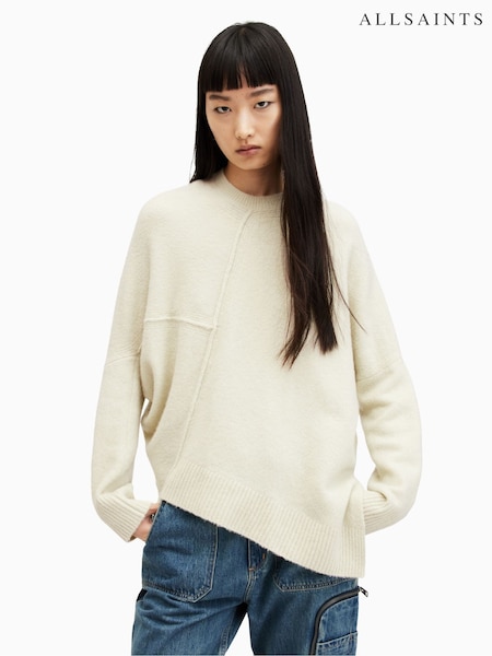 AllSaints Cream Lock Crew Neck Jumper (B73790) | €89