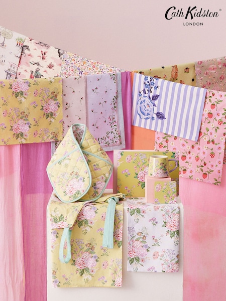 Cath Kidston Floral Fields Tea 100% Cotton Towels Set Of 4 (B73799) | €49