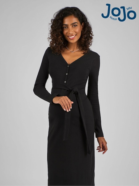 JoJo Maman Bébé Maternity Ribbed Popper Front Dress (B73842) | 57 €