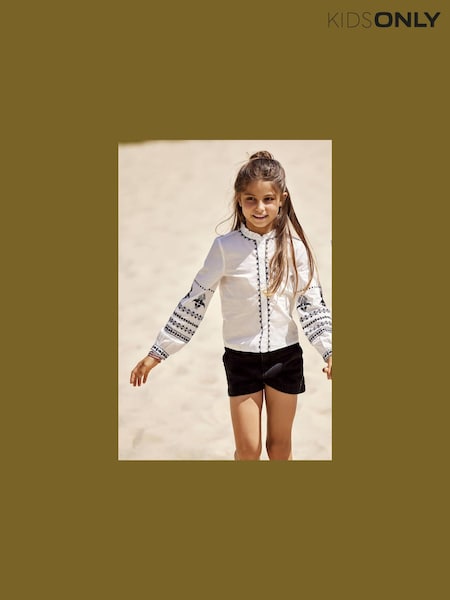 ONLY KIDS High Waisted 100% Cotton Denim Black Shorts (B73907) | €11