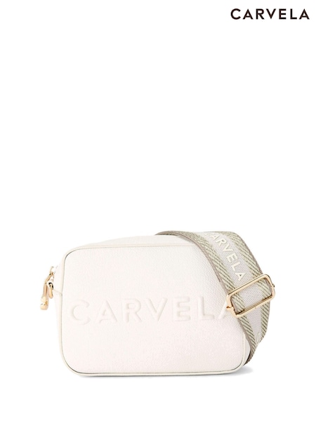 Creme - Carvela Frame Mini X Body Bag (B74082) | R$ 880