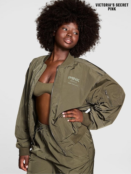 Victoria's Secret PINK Olive Green Parachute Cargo Bomber Jacket (B74121) | €45
