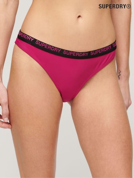 Superdry Pink Elastic Cheeky Bikini Briefs (B74128) | €13.50