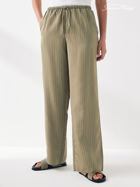 American Vintage Green Okyrow Straight Trousers (B74143) | €46