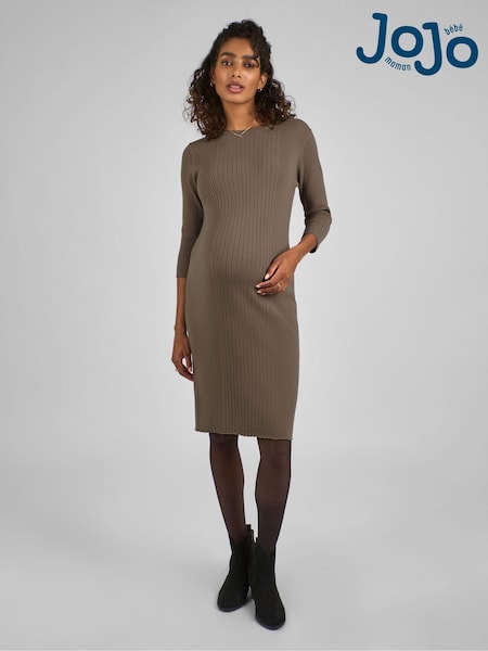 Mokka ruskea - Jojo Maman Bébé Knitted Maternity Tube Dress (B74183) | €75