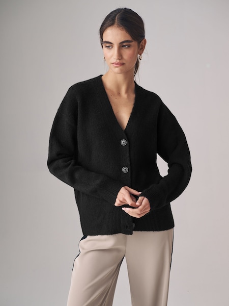 Črna/kremna barva - The Set 2 Pack Relaxed Boxy Button Through Cardigans (B74204) | € 32