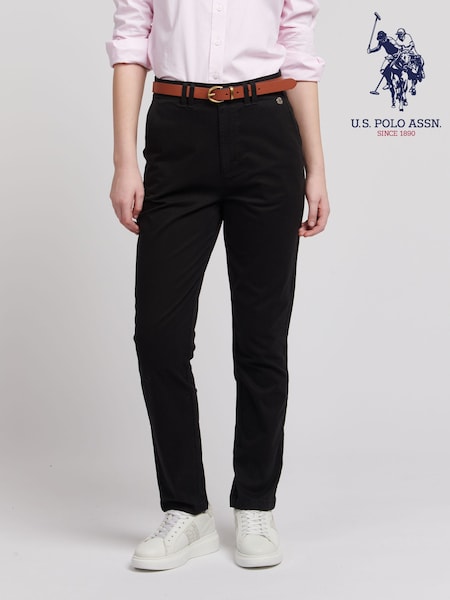Negru - U.S. Polo Assn. Femei clasic Pantaloni chino (B74251) | 372 LEI