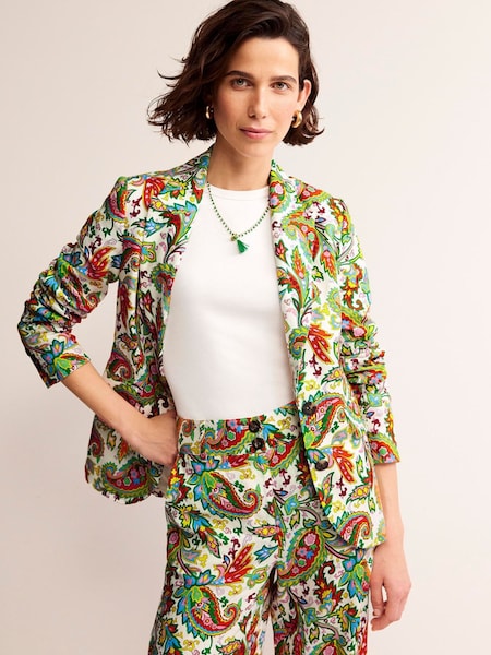 Boden Cream Marylebone 100% Linen Blazer (B74337) | €121
