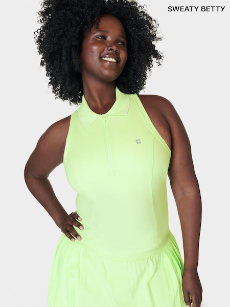 Sweaty Betty Green Power Match Point Tennis Tank (B74374) | €27