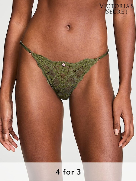 Victoria's Secret Woodland Green Lace Bikini Knickers (B74394) | €7