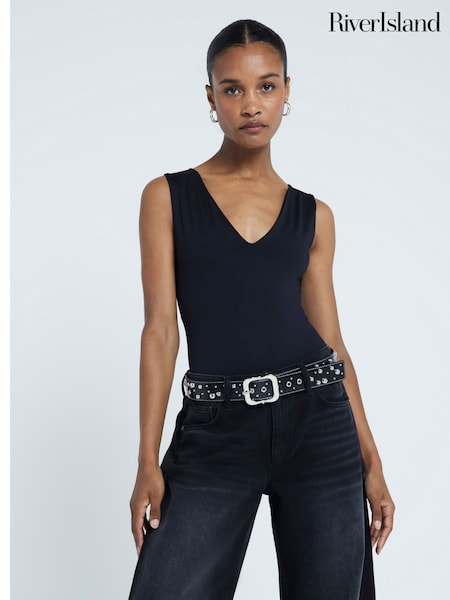 River Island Black V-Neck Bodies (B74528) | R$ 195