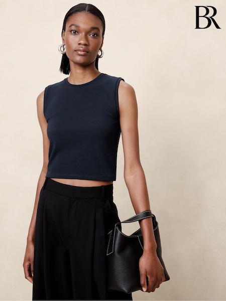 Banana Republic Blue Refined Crop Vest (B74856) | €27
