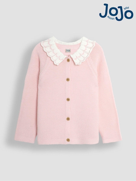 JoJo Maman Bébé Broderie Collar Cotton Cardigan (B74930) | € 33