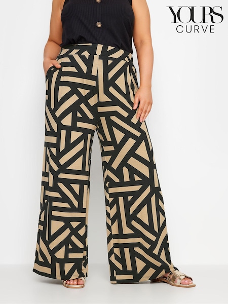 Yours Curve Jersey Wide Leg Trousers (B74998) | ‏136‏₪