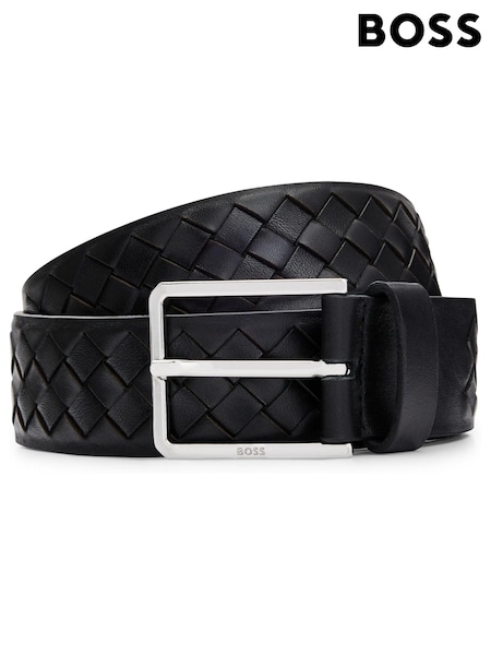 BOSS Black Woven Leather Belt (B75115) | €66