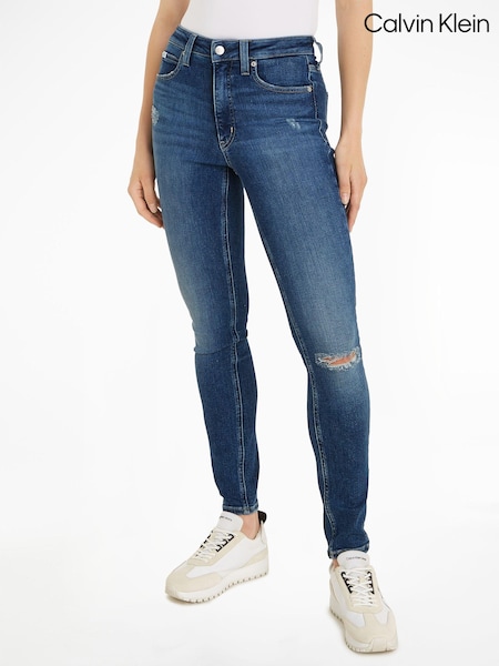 Calvin Klein Blue Mom Ripped Jeans (B75211) | €86
