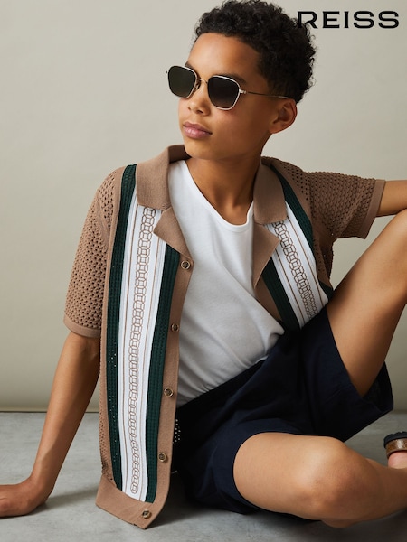 Reiss Jensen Embroidered Cuban Collar Shirt (B75329) | 75 €