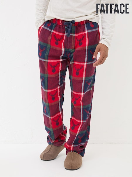 FatFace Red Stag Jacquard Pyjama Bottoms (B75366) | €33