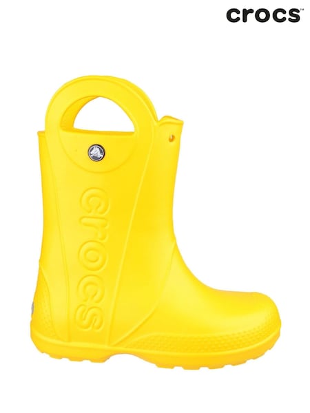 Galben - Cizme de ploaie impermeabile pentru copii Crocs Handle It (B75458) | 223 LEI