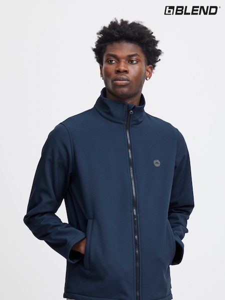 Blau - Blend Leichte Jacke mit Stehkragen (B75557) | 13 €