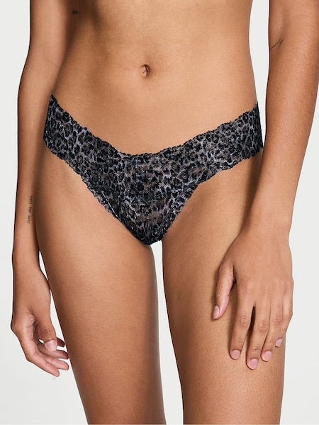 Victoria's Secret Tornado Grey Leopard Thong Knickers (B75708) | €10.50
